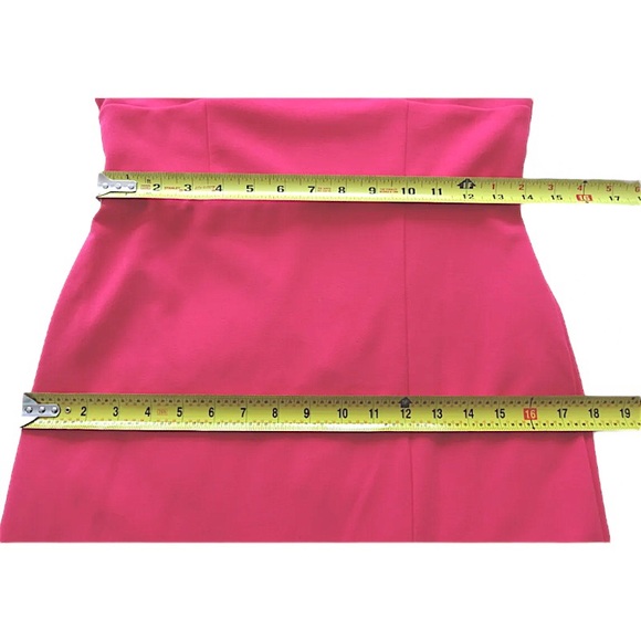 $320 ABS Allen Schwartz Shoulder Cut Out Gown Medium Pink Formal Deep Front Slit - Picture 7 of 15